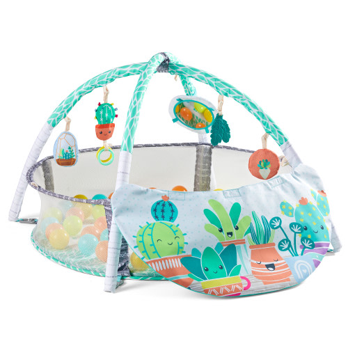 Free Shipping! Infantino 4-in-1 Jumbo Baby Activity Gym with Ball Pit, 6-12 Months, Green Succulent