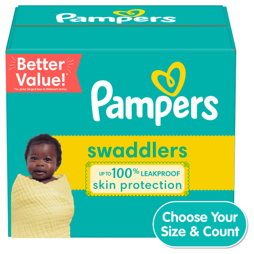 Pampers Swaddlers Diapers Size Newborn, 136 Count (Choose Your Size & Count)