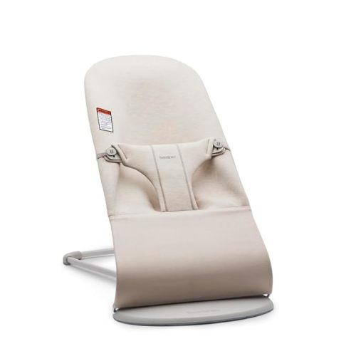 BabyBjörn Bouncer Bliss, Woven Mélange, Light Beige | 2-in-1 Adjustable Baby Bouncer Seat and Toddler Chair, Newborn to Toddler (8-29 lbs), 4 Positions, Lightweight & Portable