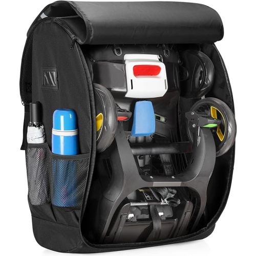 Car Seat Stroller Travel Bag Compatible with Doona, Gate Check Stroller Backpack for Airplane, with 8mm Pearl Cotton Padding, Padded Handle and Shoulder Strap, Black