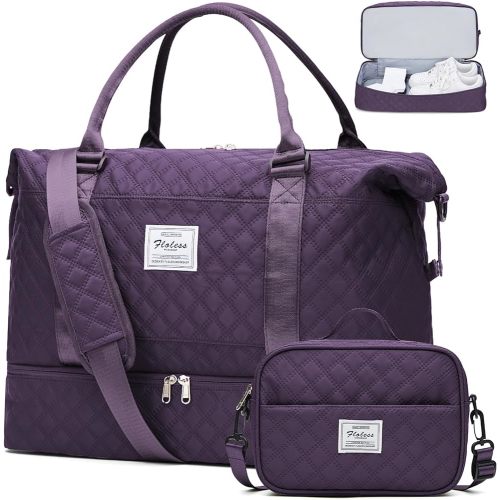 Weekender Bags with Shoes Compartment and Toiletry Bag