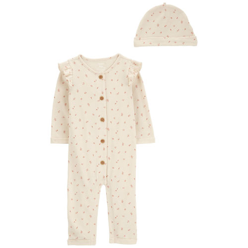 Baby 2-Piece Button-Down Jumpsuit & Cap Set
- Carter's | Carter's