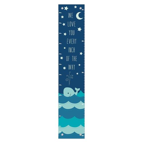 Nautical Chart for Kids Love You Every Inch of The Way Aquatic Room Decor Whale Height Growth Chart