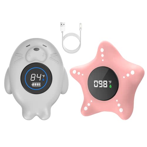Traditional Water Temperature Gauge & Rechargeable Bath Thermometer for Baby