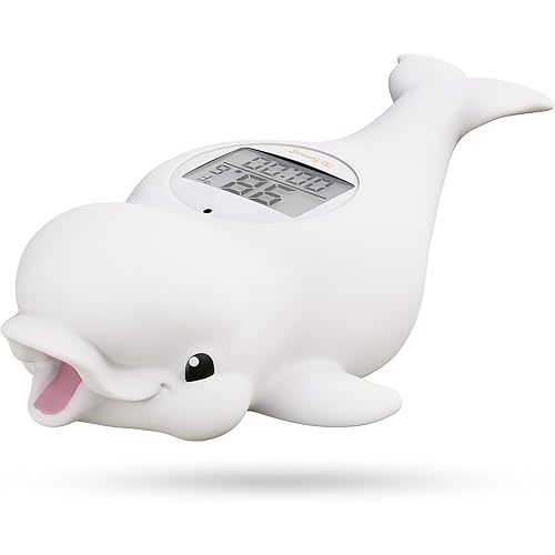 Baby Bath Thermometer for Newborn & Infant - Floating Digital Water Temperature Monitor with Timer & LCD Display - Safe Bathing Essentials for New Moms