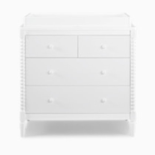 Delta Children Saint 4 Drawer Dresser with Changing Top - Bianca White