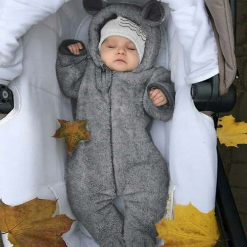 Simplmasygenix Children's Day Baby Romper Clearance Winter Infant Baby Boy Girl Romper Jacket Hooded Jumpsuit Warm Coat Outerwear