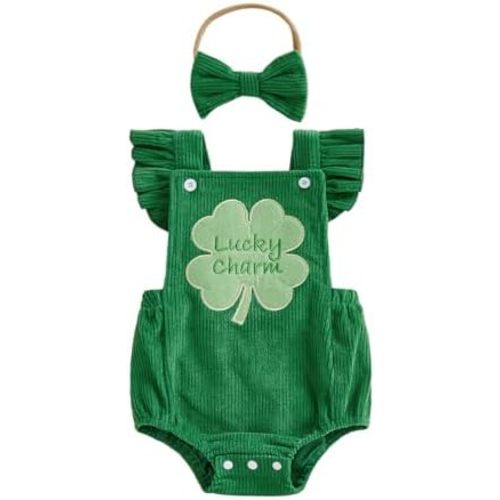 YINGISFITM My First Christmas Baby Girl Outfit Santa Baby Bubble Romper