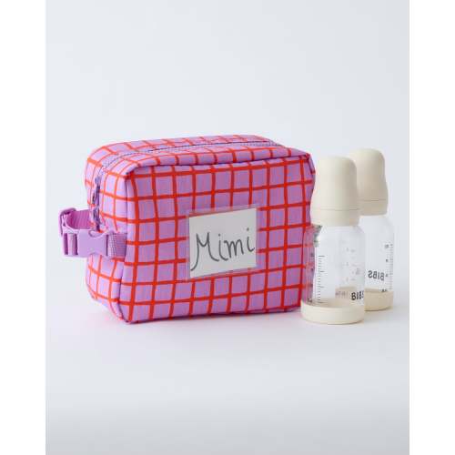 Baby Bottle Cooler Bag For Breast Milk Storage Fits Inside Diaper Bag | Blue Wide Stripe - Storq by Kindred Bravely
