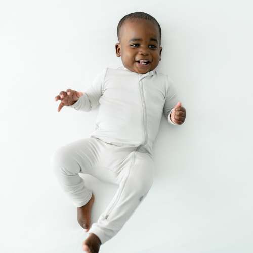 Zippered Romper in Oat | Romper Pajamas | Kyte Baby