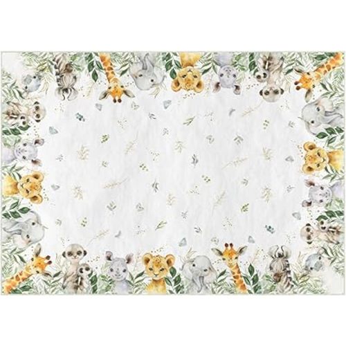 Artoid Mode Animals Elephant Giraffe Area Rug