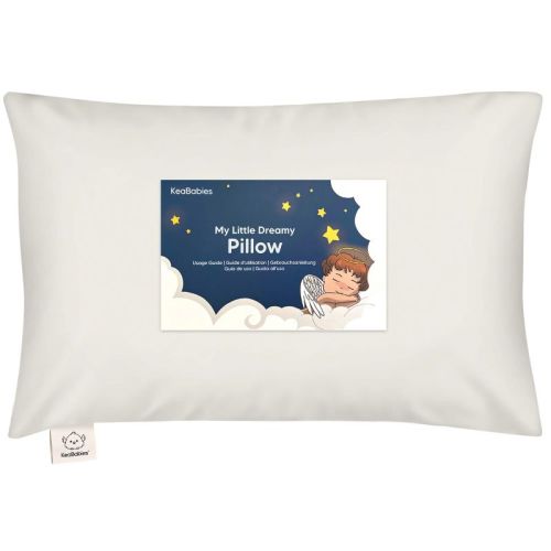 Keababies Toddler Pillow With Pillowcase, 13x18 Soft Organic Cotton Toddler Pillows For Sleeping, Kids Travel Pillow Age 2-5 (keaabc)