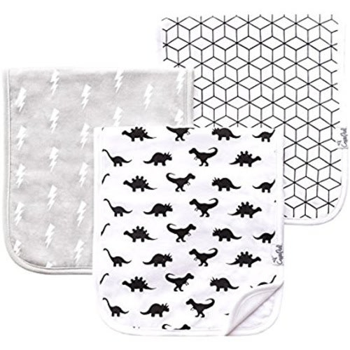 Baby Burp Cloth Large 21''x10'' Size Premium Absorbent Triple Layer 3 Pack Gift Set for Boys “Wild Set” by Copper Pearl