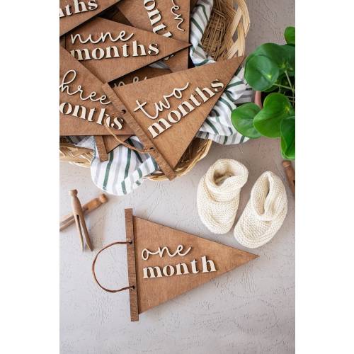 Baby Monthly Milestones Personalized Gift Engraved Wood - Etsy