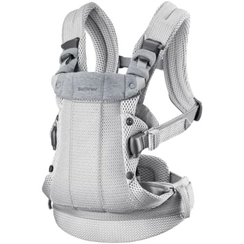 BabyBjörn Baby Carrier Harmony, 3D Mesh, Silver,1 Count (Pack of 1)