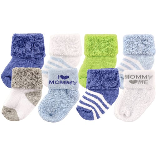 Unisex Baby Socks - 0-6 Months - Blue/Mommy 8-pack