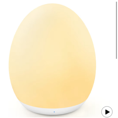 JolyWell Night Light for Kids, Baby Night Light with 7 Colors Changing Mode & Stepless Dimming, Nursery Night Light BPA Free,Rechargeable Egg Night Light for Breastfeeding 1h Timer & Touch Control