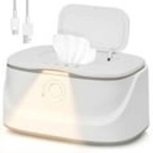 Baby Wipe Warmer with Night Light,Large Capacity Wipes Dispenser and Diaper Wipe Warmer,Fast and Even Heating,Temperature Display,3 Modes of Temperature Heating Control