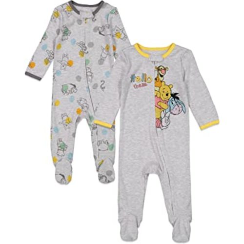 Disney Winnie the Pooh Lion King Monsters Inc. Pixar Toy Story Baby 2 Pack Sleep N' Play Coveralls Newborn to Toddler