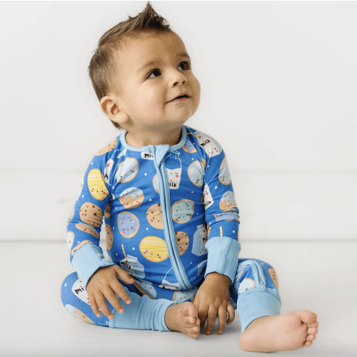 Blue Cookies & Milk Zippy - Little Sleepies