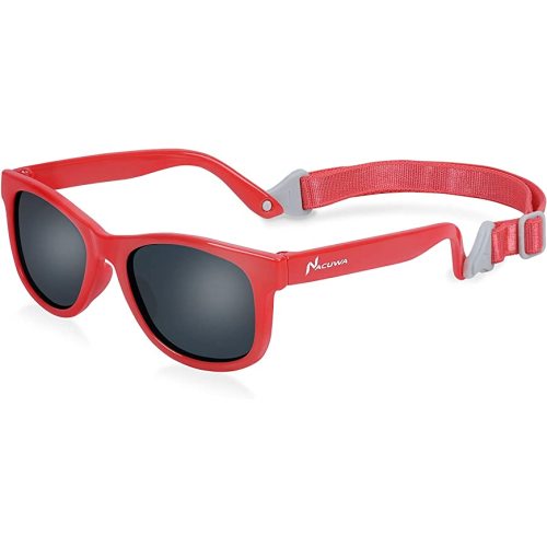 Baby Sunglasses - 100% UV Proof Sunglasses for Baby, Toddler, Kids - Ages 0-2 Years - Case and Pouch included