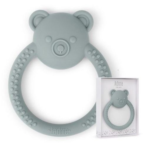 Silicone Bear Teething Toys - Cute Animal-shaped Teething Relief For 0-6 Months, Easy To Clean Teether Ring - Newborn Essentials