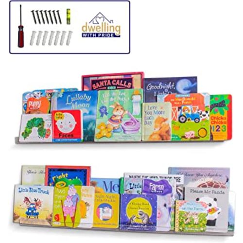 Acrylic Shelf 36 Inch (2Pack) - Acrylic Bookshelf for Toys & Books - Spice Rack & Floating Display - Acrylic Floating Shelves for Makeup & Cosmetic Product - Clear Acrylic Shelf for Books & Magazines