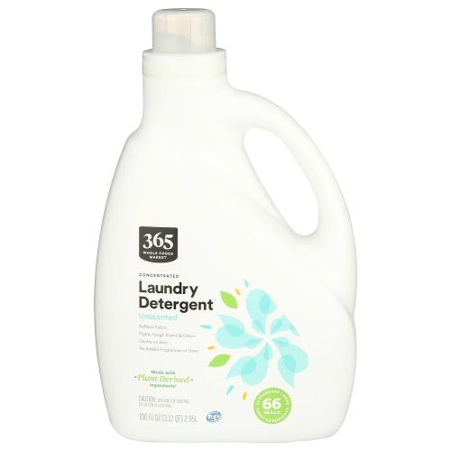 365 by Whole Foods Market, Concentrated Laundry Detergent, Unscented, 66 HE Loads, 100 Fl Oz