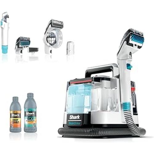 Shark PX201 StainStriker Portable Carpet & Upholstery Cleaner, Spot, Stain, & Odor Eliminator, 3 Attachments, Perfect for Pets, Carpet, Area Rugs, Couches, Upholstery, Cars & More, White