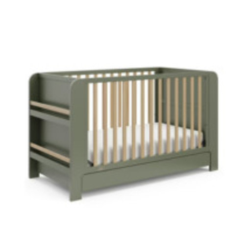 Graco Read-with-Me 4-in-1 Convertible Crib with Drawer - Olive with Driftwood