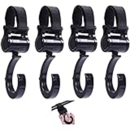 Amazon.com: PBnJ baby Stroller Hooks 2 Pack Organizer Clip Travel Purse Shopping Diaper Bags : Baby