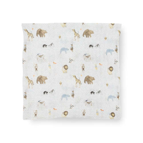 Cotton Muslin Swaddle Blanket - Party Animals - dadada baby