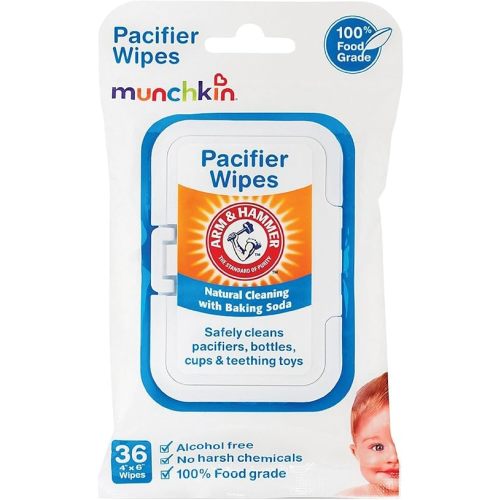 Munchkin 72 Pack Arm and Hammer Pacifier Wipes, White