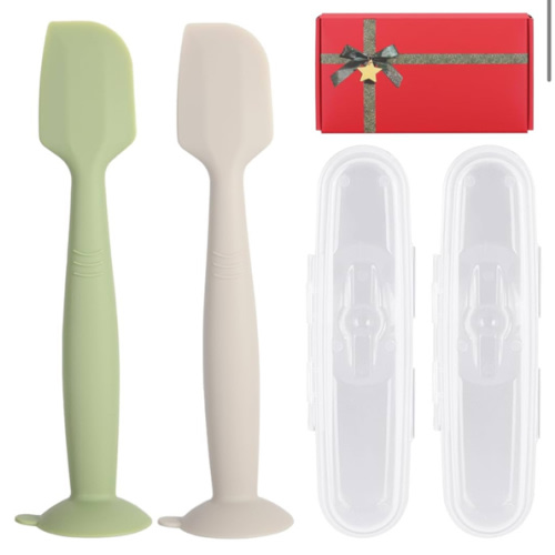 Baby Diaper Cream Spatula with Case,2 Large Diaper Spatula with 2 Travel Case 1 Gift Box,Soft Butt Paste Spatula Baby Butt Spatula,Diaper Cream Applicator Diaper Rash Spatula Brush