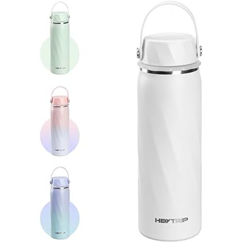 HEYTRIP Vacuum Insulated Breastmilk Cooler Bottle, 20oz Stainless Steel Portable Breastmilk Chiller, Reusable Storage Container Keeps Milk Fresh for 36+ Hours, TSA Approved, Snow White