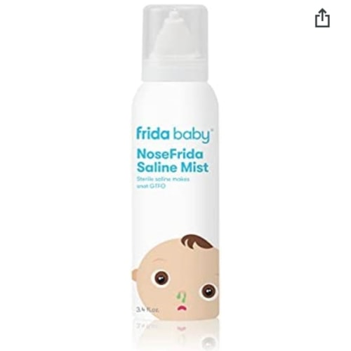 NoseFrida Saline Mist by Frida Baby Saline Nasal Spray to Soften Nasal Passages for Use Before NoseFrida The SnotSucker