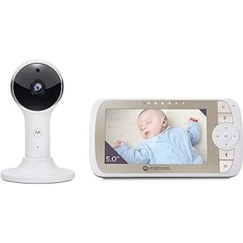 Motorola Baby Monitor VM65-5" WiFi Video Baby Monitor with Camera HD 1080p - Connects to Smart Phone App, 1000ft Long Range, Two-Way Audio, Remote Pan-Tilt-Zoom, Room Temp, Lullabies, Night Vision