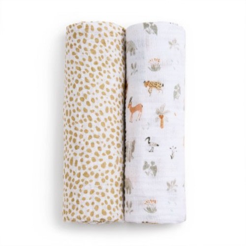 aden + anais essentials Swaddles - 2pk - Giraffe Safari