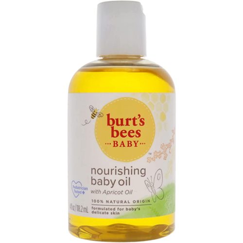 Burt's Bees Baby Nourishing Baby Oil, 100% Natural Origin Baby Skin Care, 4 Ounce Bottle