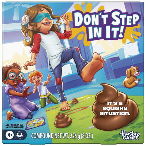 Don't Step in It! Preschool Game, Blindfolded, Poop Kids Game with Animal Moves Spinner for Kids, Ages 4 and up