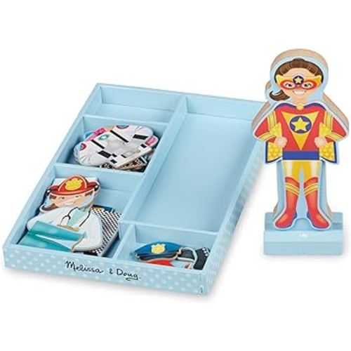 Melissa & Doug Julia Magnetic Dress-Up Wooden Doll Pretend Play Set (25+ pcs)