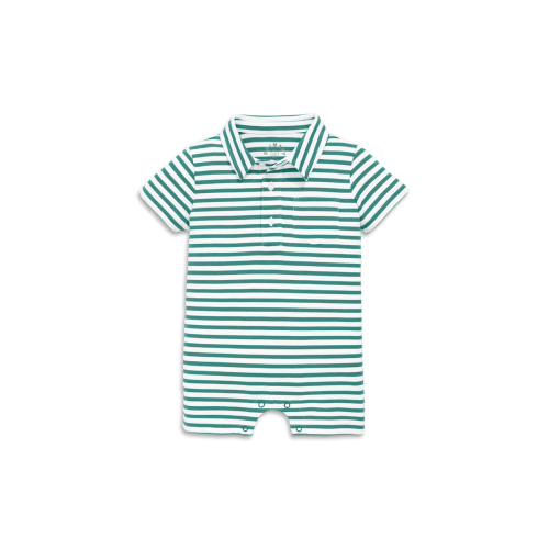 Baby Polo Shortie In Mini Stripe, 6-12M