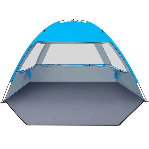 Gorich Beach Tent Sun Shelter for 3/4-5/6-7/8-10 Person with UPF 50＋ UV Protection, Lightweight & Easy Setup Beach Shade Canopy, Portable Beach Shade Tent Beach Cabana
