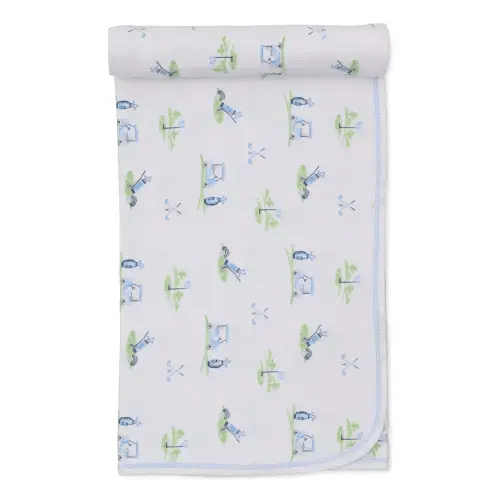 Fairway Foursome Blue Blanket