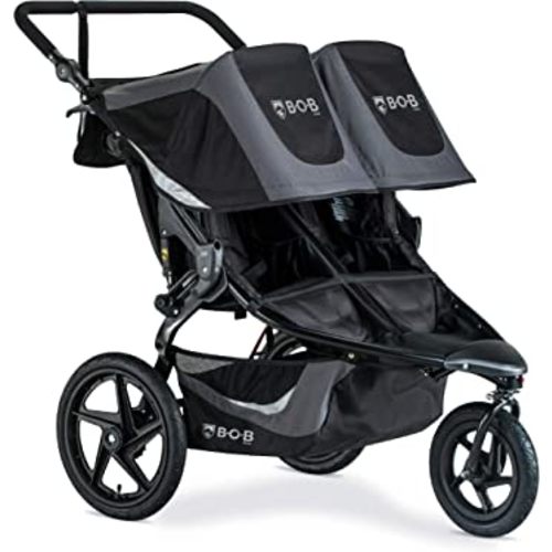 BOB Gear Revolution Flex 3.0 Duallie Double Jogging Stroller, Graphite Black