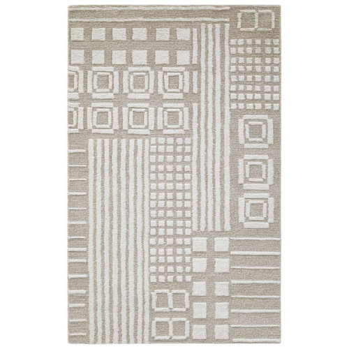 Cozy Ella Rug: Naturalist Hand Tufted Rug in Ivory
