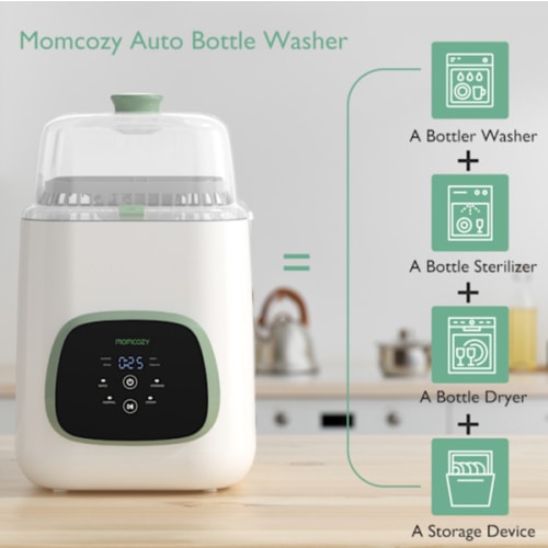 Momcozy KleanPal Pro Baby Bottle Washer, Sterilizer & Dryer - All-in-One Cleaning Machine for Bottles, Pump Parts & Baby Essentials - Time-Saving & Effortless Care