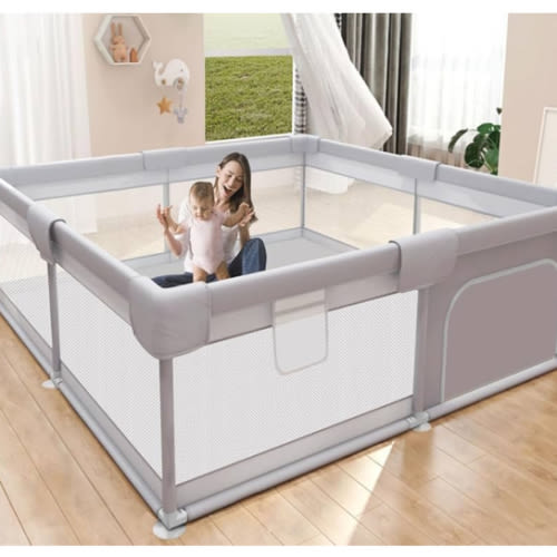 Baby Playpen 50x50 Inch, Play Pens for Babies and Toddlers Baby Fence Play Yards for Indoor & Outdoor with Breathable Mesh Anti-Fall Playpen