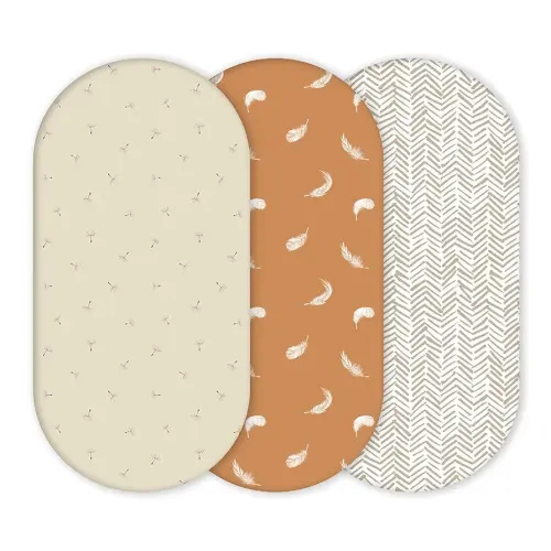 Premium Fitted Baby Bassinet Sheets, Changing Pad Cover and Stroller Sheets, Compatible with 4moms Mamaroo, Chicco Lullago, Graco, Halo and Uppababy, 100% Ultrasoft Cotton, 32x16” - Boho