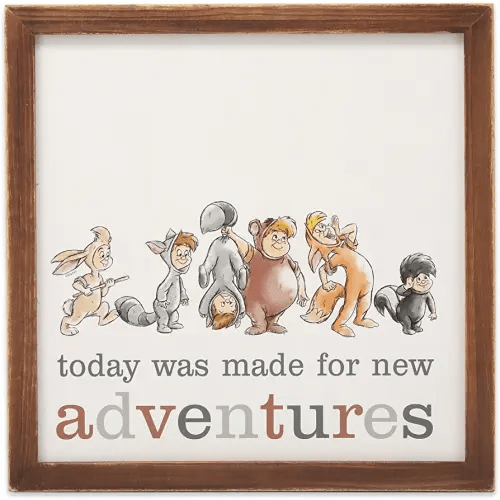 Open Road Brands Disney Peter Pan Lost Boys Made for Adventures Wood Wall Decor for Play Room, Kids' Bedroom, or Nursery